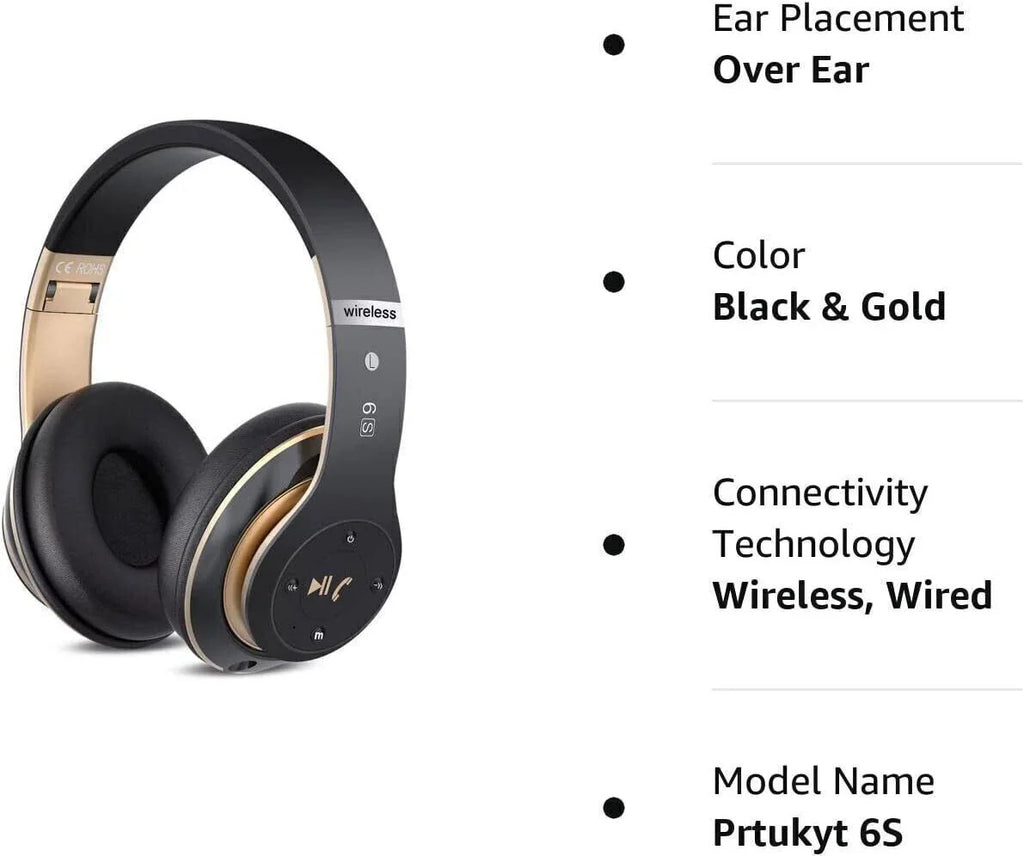 Wireless Headphones Bluetooth Noise Cancelling Stereo Earphones over Ear Headset